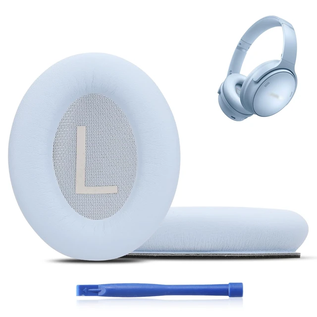 Alt view image 8 of 14 - QC45 Ear Cushions for Bose qc45/45 SE,Larger and Thicker (Moonstone Blue)