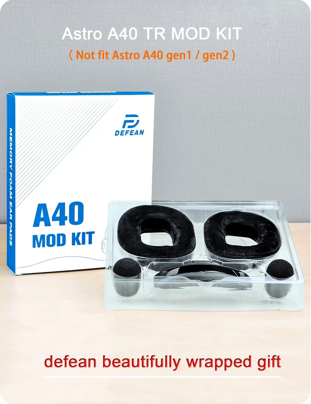 Alt view image 12 of 12 - Velour Earpads for Astro A40 TR Headset | A40 TR Mod Kit Ear Cushions and Headband, Upgrade High-Density Noise Cancelling Foam, Added Thickness