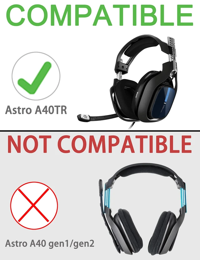 Alt view image 8 of 12 - Velour Earpads for Astro A40 TR Headset | A40 TR Mod Kit Ear Cushions and Headband, Upgrade High-Density Noise Cancelling Foam, Added Thickness