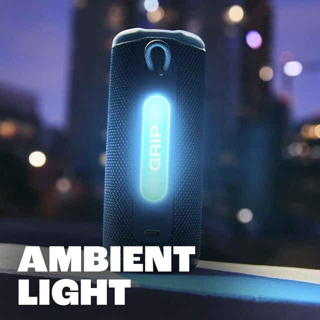 Alt view image 14 of 14 - Grip Portable Bluetooth Speaker, Waterproof, Ambient Light - Squad Up to 14 Hr Playtime, AI Sound Boost, IP68 Waterproof And Dustproof, Drop-Proof, App Control, Ideal For Outdoor And Travel