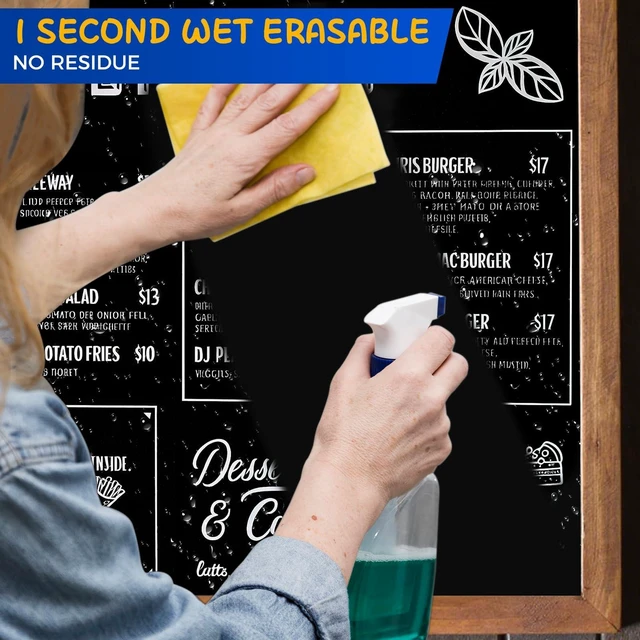 Alt view image 14 of 14 - White Liquid Chalk Markers for Blackboard Glass 8 Pack, 20 Pcs Labels Wet Erase No Residue, (4x) 2mm/4mm Reversible & (4x) 0.7mm Fine Tip, Ultra Flow - Menu, Bistro, Signs, Windows, Food Labels