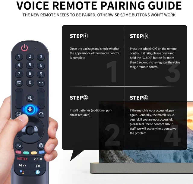 Alt view image 11 of 14 - AN-MR21GC MR21GA Voice Magic Remote Control for LG 2021 OLED G1, C1, A1 Series, 2021 QNED Mini-LED NanoCell UHD TVs UP80, UP75 Series TVs
