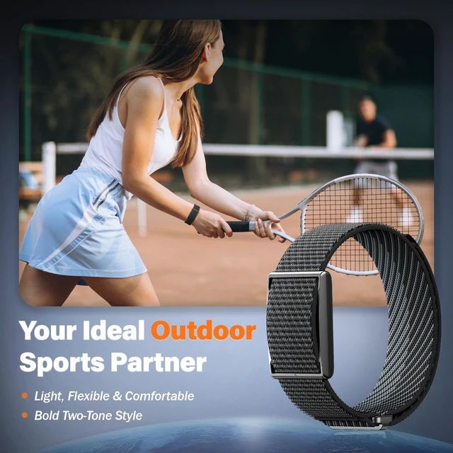 Alt view image 12 of 14 - Nylon Band Compatible with Polar Loop (2025) / Visible Wrist band 2.0, Hook and Loop Elastic Band for Polar Visible Wrist band 2.0 for Men Women