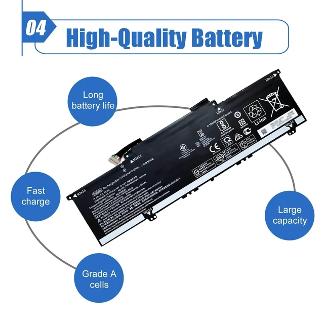 Alt view image 11 of 12 - BN03XL Laptop Battery Replacement for HP Envy x360 15-ED 15-EE 15-ES 15M-ED 15M-EE 15T-ED 15T-ES 13-AY 13-BA 13-BD Series 11.55V 4195mAh 51Wh Compatible with HSTNN-DB9N L79695-271 HSTNN-OB1O