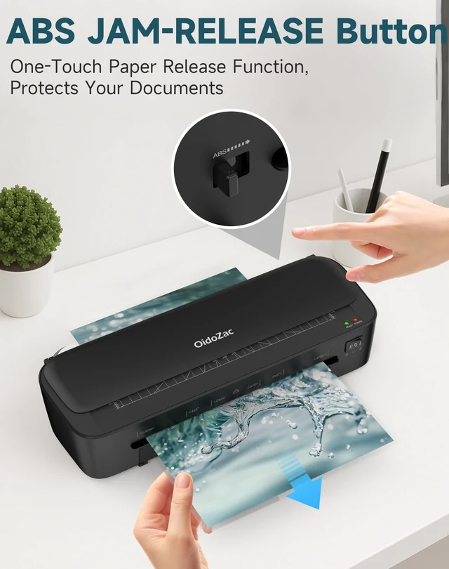 Alt view image 11 of 14 - Laminator Machine, 11 in 1 Laminating Never Jam Technology with 36 Laminating Sheets, 9 Inch Thermal Laminator A4 Laminating Machine Hot & Cold Mode for Home Office School Black