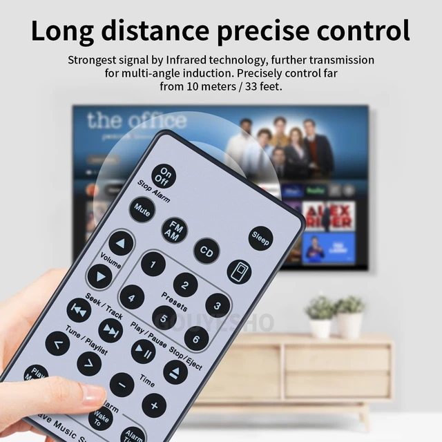 Alt view image 10 of 12 - Universal Replacement Remote Control Fits for Bose Wave Sound Touch Music Radio System I II III IV, AWRCC2 AWRCC3 AWRCC1 AWRCC4 AWRCC6 Wave Music System