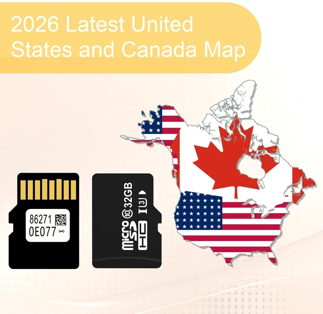 Alt view image 10 of 14 - 2026 Latest Navigation SD Card GPS Map Update 86271-0E077 for Toyota Highlander, Tacoma, Sienna, RAV4, Tundra, 4Runner, Prius, Venza, Mirai, Corolla, Camry, Avalon, Toyota Map Card for USA/Canada