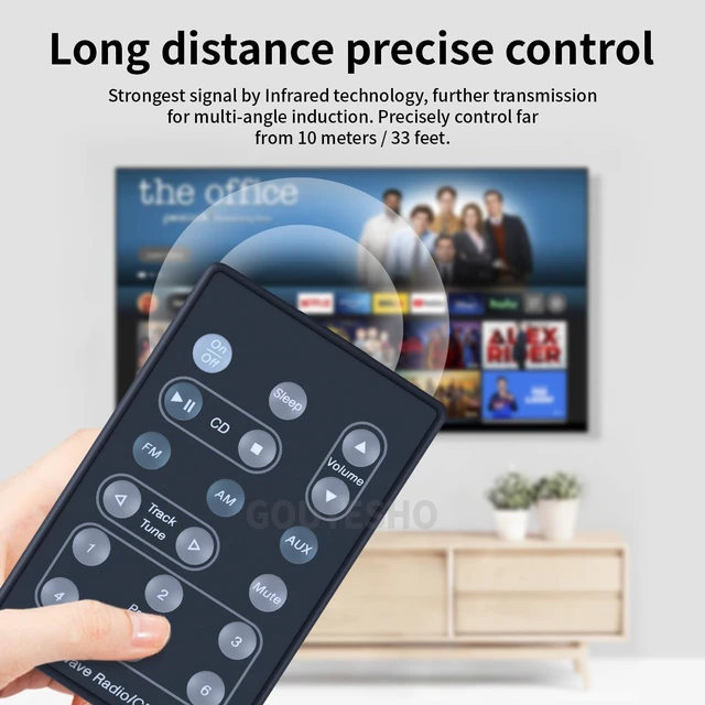 Alt view image 10 of 12 - Replacement Remote Control for Bose A5 Wave Radio/CD Player AWRC-1P AWRC-P1 AWRC-1W AWRC-1G AWRC1P 193334-B10 193334-B02
