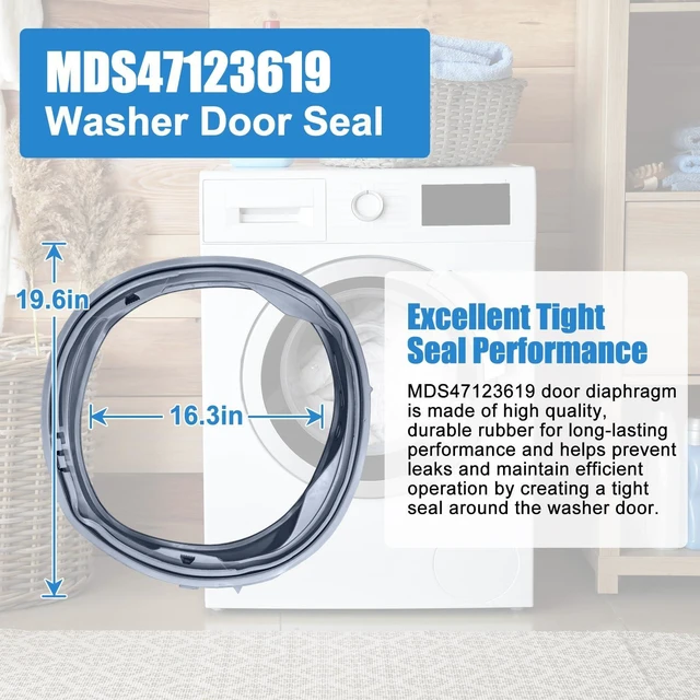 Alt view image 10 of 14 - Upgraded MDS47123619 WM3500CW WM3370HWA WM3700HVA WM3270CW WM3670HWA Washer Door Gasket Compatible with LG Front Load Washer Door Seal AGF75223080 AP6236842 LG Washer Door Gasket Washing Machine Parts