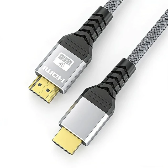 Alt view image 6 of 8 - SOEWIOU HDMI 2.1 High Speed Cable 8K@60Hz, Silver Gray 1M, for TV Projector Laptop Monitor