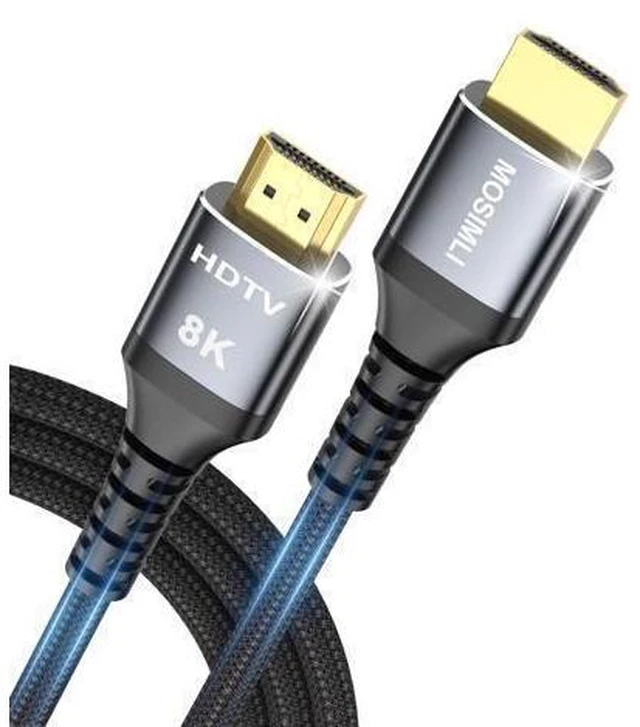 Alt view image 8 of 14 - 8K HDMI Cable 6FT, High Speed 48Gbps HDMI 2.1 Cord, Support 8K@60Hz & 4K@120Hz, HDR10+, SBTM, 12bit, 3D, eARC, Dolby Atmos, DTS:X, HDCP 2.3 for TV, Monitor, Apple TV, Roku, Soundbar, PS5, Xbox
