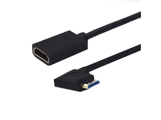 Alt view image 7 of 10 - 4ft Mini HDMI to HDMI Extension 8K@60Hz Coiled Cable, Right Angle Mini HDMI 2.1 Male to HDMI 2.1 Female Extender Adapter Shield Spiral Spring Cord, 48Gbps High Speed, Ultra HD, Dynamic HDR