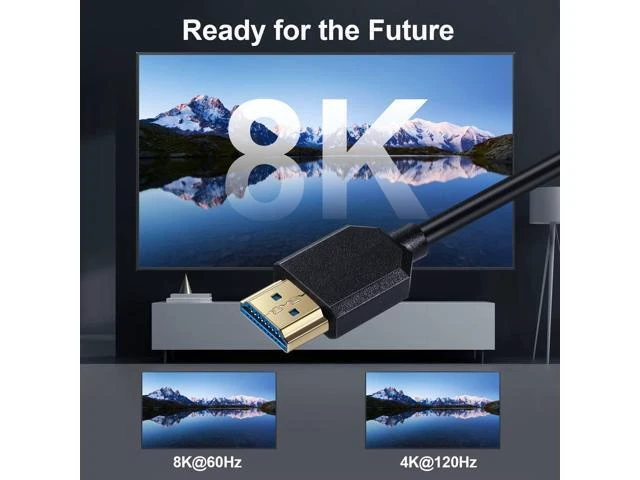 Alt view image 10 of 10 - 4ft Mini HDMI to HDMI Extension 8K@60Hz Coiled Cable, Right Angle Mini HDMI 2.1 Male to HDMI 2.1 Female Extender Adapter Shield Spiral Spring Cord, 48Gbps High Speed, Ultra HD, Dynamic HDR