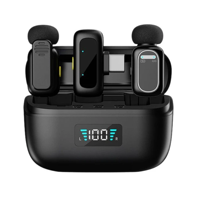 Alt view image 2 of 2 - SOEWIOU M43 Mini Wireless Finger Lavalier Microphone, Clip-on Design, Bluetooth, Noise Reduction, Mobile Live Streaming & Recording Mic for TikTok YouTube Vlog