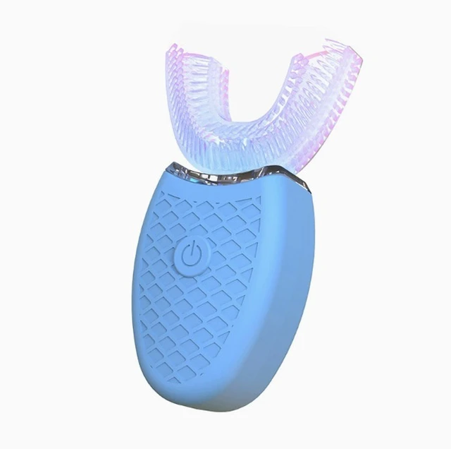 Alt view image 5 of 8 - SOEWIOU U-Shaped Electric Toothbrush for Adults, Automatic Sonic Tooth Cleaner, Soft Bristles, Rechargeable, Waterproof, Blue
