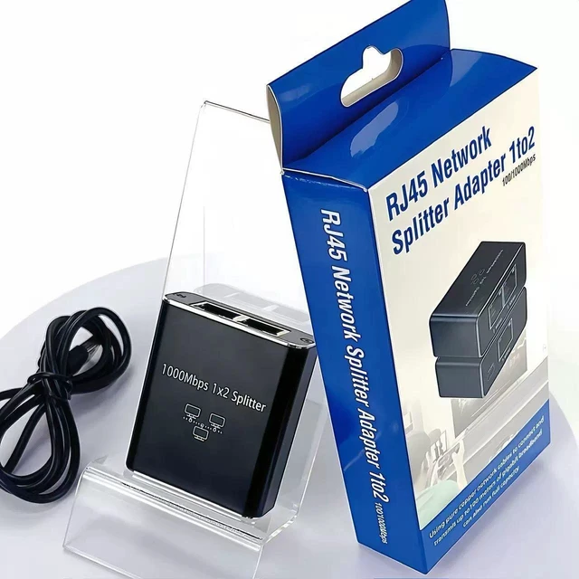 Alt view image 6 of 6 - SOEWIOU Gigabit Ethernet Splitter, RJ45 Network Adapter 1 In 2 / 1 In 3 / 1 In 4 Port Full Gigabit LAN Cable Distributor for Home Office Router