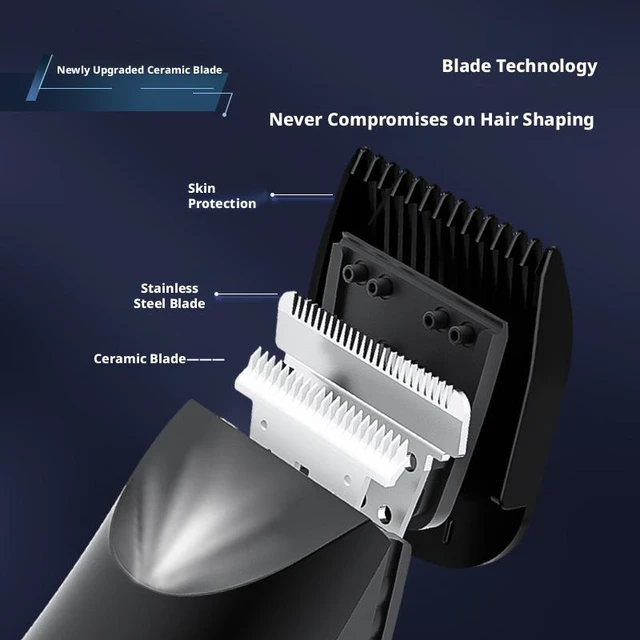 Alt view image 8 of 10 - SOEWIOU Men's Electric Body Hair Trimmer, Ceramic Blade, Digital Display, Waterproof, for Private Parts, Underarms & Groin Grooming