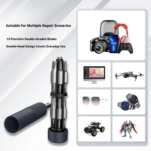 Alt view image 3 of 7 - 27-in-1 Precision Screwdriver Set Mini Repair Tool Kit with High-Hardness Alloy Steel Bits Non-Slip Handle and Portable Storage Case for Phones Laptops Glasses Watches and Small Electronics