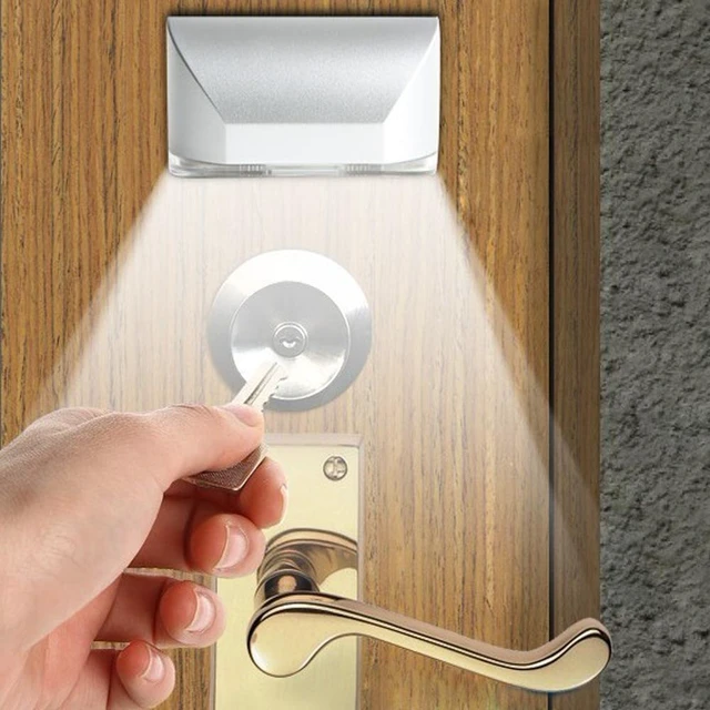 Alt view image 9 of 10 - SOEWIOU LED Motion Sensor Door Lock Light, Smart PIR Night Light, Cool White Light Gold Finish, Hot Sale Home Creative Product for eBay