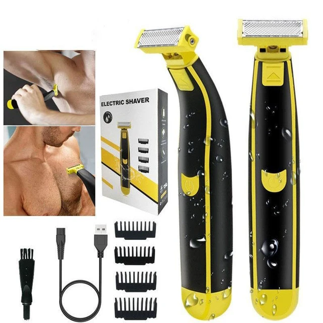 Alt view image 7 of 12 - SOEWIOU Men's Electric Hair Trimmer, USB Rechargeable Whole Body Washable Shaver for Body, Legs & Face