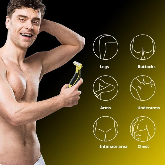 Alt view image 8 of 12 - SOEWIOU Men's Electric Hair Trimmer, USB Rechargeable Whole Body Washable Shaver for Body, Legs & Face