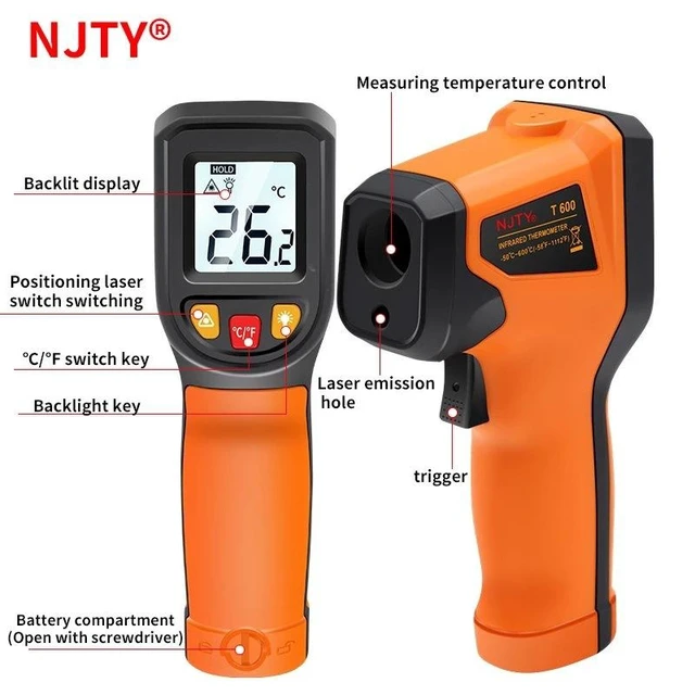 Alt view image 7 of 12 - SOEWIOU NJTY T600 & T600A Non-Contact Infrared Thermometer, Digital IR Temperature Gun