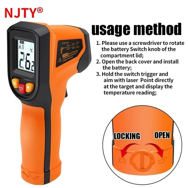 Alt view image 10 of 12 - SOEWIOU NJTY T600 & T600A Non-Contact Infrared Thermometer, Digital IR Temperature Gun