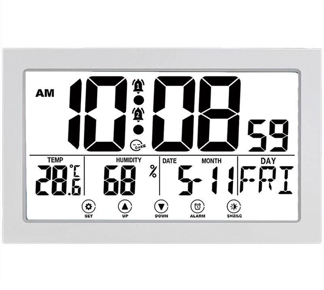 Alt view image 6 of 10 - SOEWIOU Sound-Activated Wall Clock, Intelligent Luminous Alarm Clock for Study, Living Room, Bedroom, Elderly & Baby Room