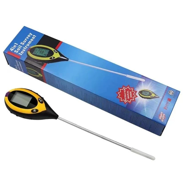 Alt view image 4 of 4 - SOEWIOU 4-in-1 Soil Tester, Light & Temperature Meter, Soil Moisture & pH Value Tester, Gardening Soil Test Instrument for Garden Farm Lawn