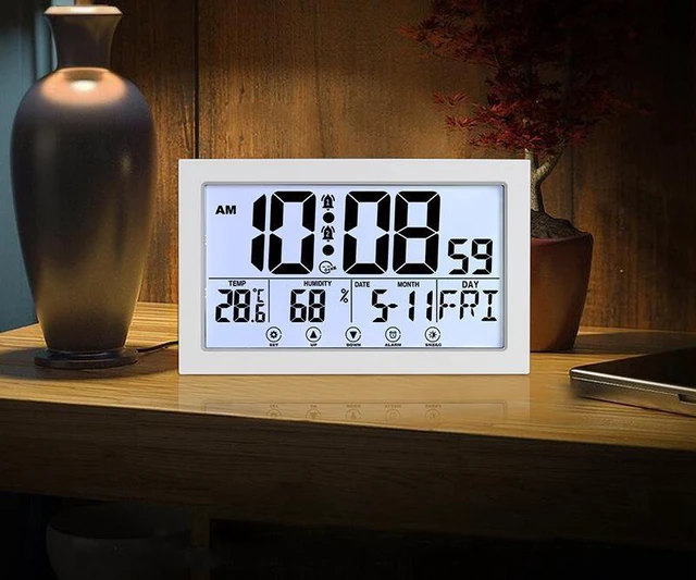 Alt view image 8 of 10 - SOEWIOU Sound-Activated Wall Clock, Intelligent Luminous Alarm Clock for Study, Living Room, Bedroom, Elderly & Baby Room