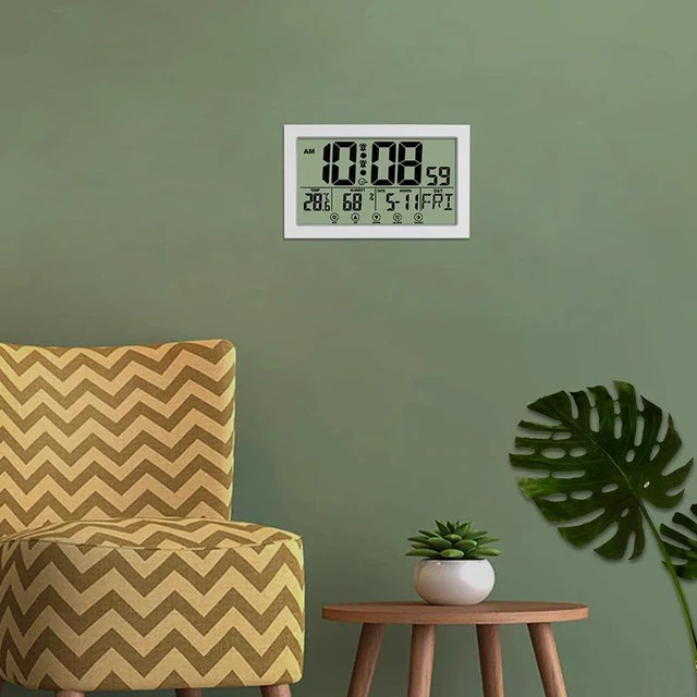 Alt view image 7 of 10 - SOEWIOU Sound-Activated Wall Clock, Intelligent Luminous Alarm Clock for Study, Living Room, Bedroom, Elderly & Baby Room