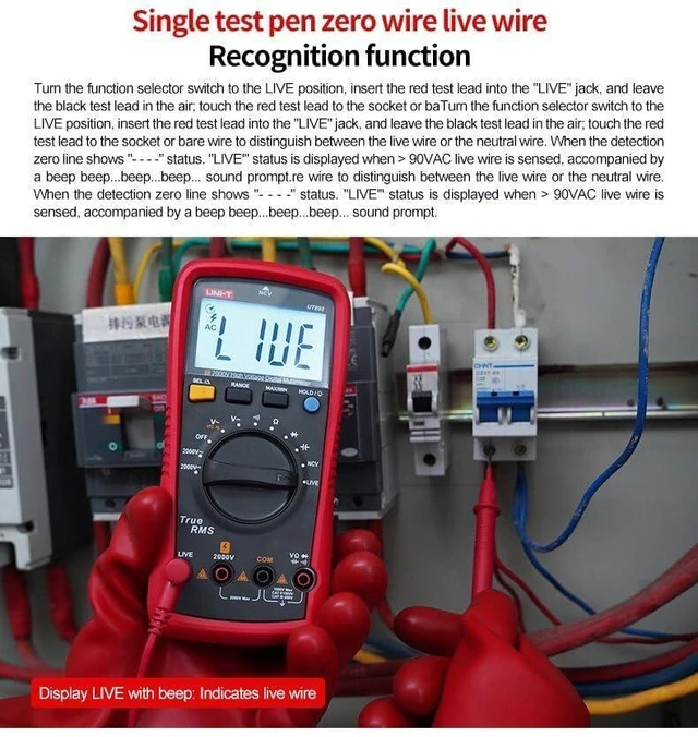 Alt view image 13 of 14 - Multimeter clamp Meter UT892 2000V High Voltage Digital Multimeter for Mine AC DC Voltmeter True RMS Capacitor Tester Frequency Meter(UT892)