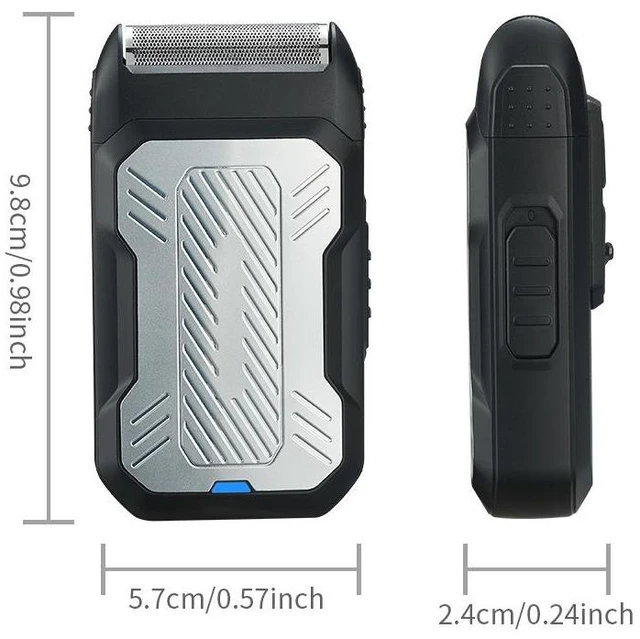 Alt view image 5 of 6 - SOEWIOU 2-in-1 Rechargeable Electric Shaver, Reciprocating Razor with Pop-up Sideburn Trimmer, Cordless Portable Beard Trimmer for Men