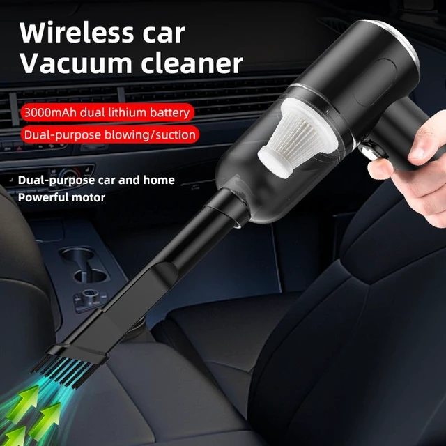 Alt view image 9 of 12 - SOEWIOU Handheld Car Vacuum Cleaner, 3-in-1 High Power Mini Rechargeable Vacuum, Multifunctional Blow Suction LED Lighting Portable Car & Home Cleaner