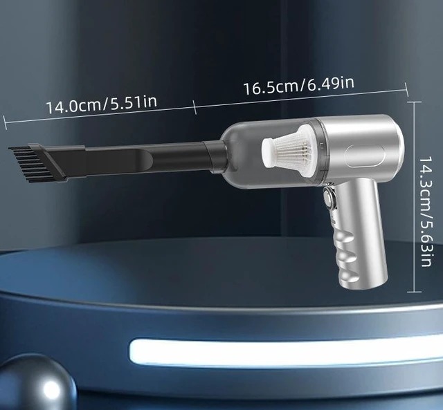 Alt view image 10 of 12 - SOEWIOU Handheld Car Vacuum Cleaner, 3-in-1 High Power Mini Rechargeable Vacuum, Multifunctional Blow Suction LED Lighting Portable Car & Home Cleaner