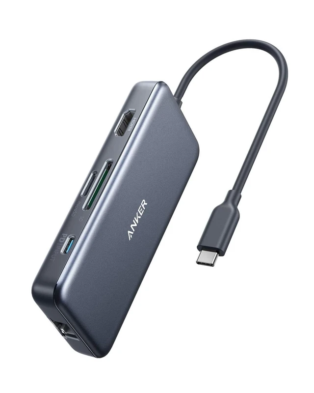 Alt view image 8 of 14 - SOEWIOU USB C Hub, 7-in-1 USB C Adapter, with 4K HDMI, 60W Power Delivery, 1Gbps Ethernet, 2 3.0 Ports, SD and microSD Card Readers, for MacBook Pro and Other Laptops