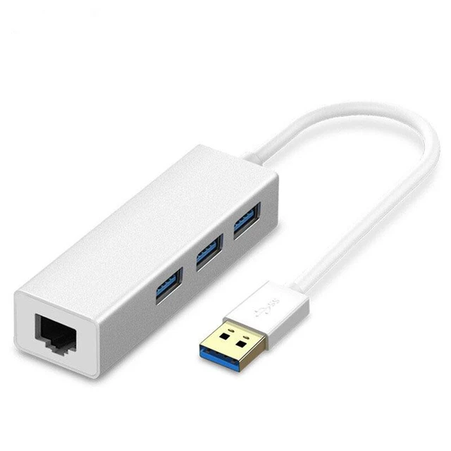 Alt view image 2 of 3 - SOEWIOU USB 3.0 100Mbps HUB, Aluminum Alloy Type-C Docking Station, RJ45 Wired Network Adapter, Driver-Free, Universal for Laptops & Tablets