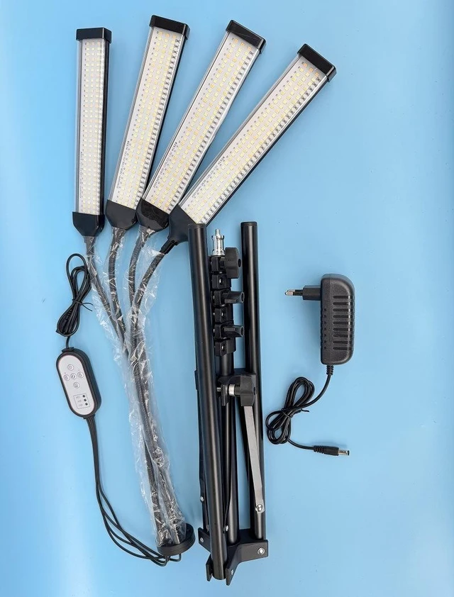Alt view image 9 of 12 - SOEWIOU 12V LED Plant Grow Light, Full Spectrum Growing Lamp with Foldable Stand & Clip for Seedlings, Succulents & Indoor Plants