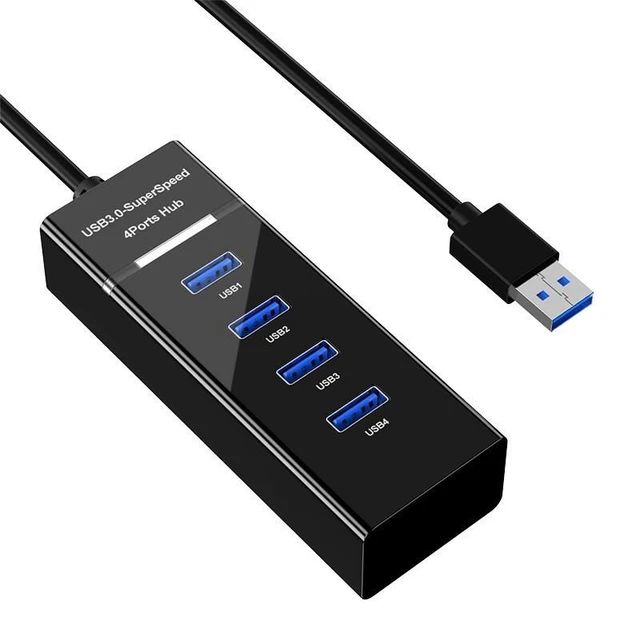 Alt view image 5 of 9 - SOEWIOU USB 3.0 4-Port High-Speed Hub, 1-to-4 Multi Splitter Expansion Dock for Laptop PC
