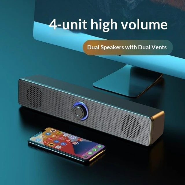 Alt view image 6 of 11 - SOEWIOU Wired & Bluetooth Computer Speakers, Mini Desktop Subwoofer, Portable USB Powered Multimedia Stereo Speaker for PC Laptop Phone