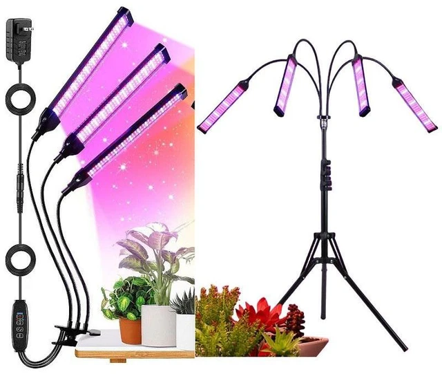 Alt view image 12 of 12 - SOEWIOU 12V LED Plant Grow Light, Full Spectrum Growing Lamp with Foldable Stand & Clip for Seedlings, Succulents & Indoor Plants