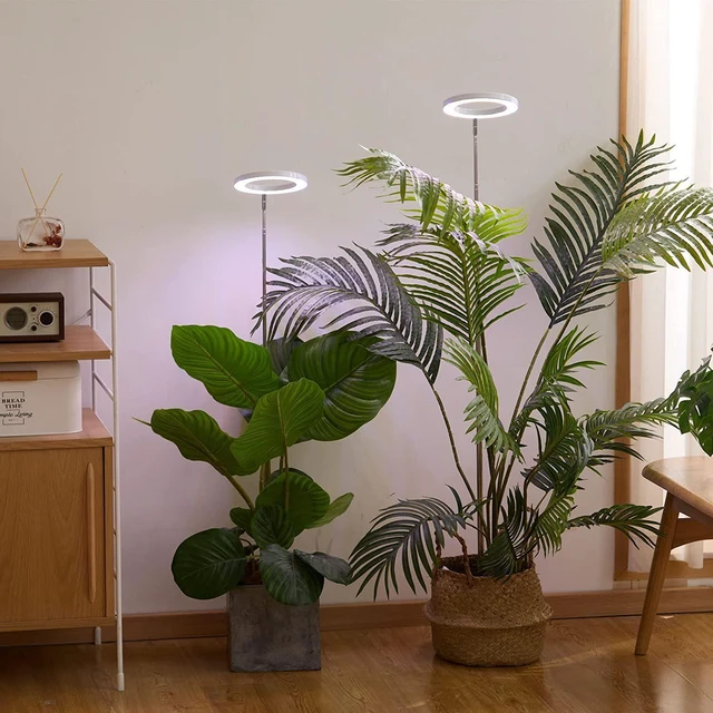 Alt view image 14 of 14 - SOEWIOU Ring Retractable Plant Grow Light, USB Powered, 7.87in 160mm Full Spectrum, Timer Function, for Large Potted Plants
