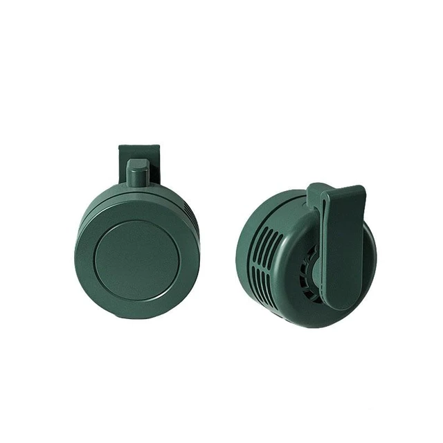 Alt view image 10 of 10 - SOEWIOU Retro Green Clip-on Mini Fan, Ultra Quiet USB Portable Fan, 3-in-1 Neck Hanging / Desktop / Handheld Small Personal Cooling Fan