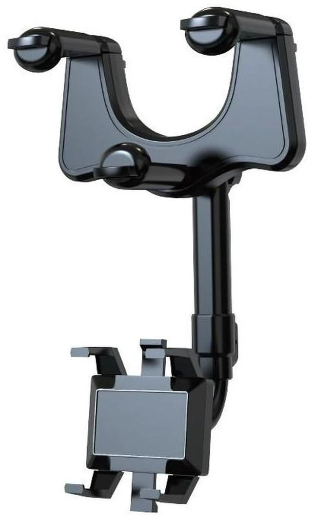 Alt view image 8 of 11 - SOEWIOU Car Rearview Mirror Phone Mount, 360° Rotatable Multi-Function AR Navigation Holder, No View Blocking