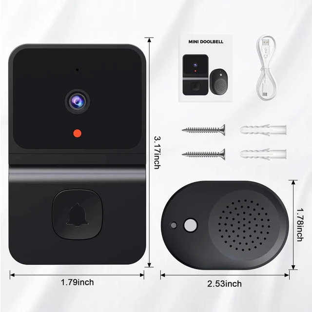 Alt view image 13 of 14 - SOEWIOU Z30 Smart Wireless Video Doorbell, T23 HD Night Vision, Remote Monitoring, WiFi Two-Way Intercom with Indoor Chime