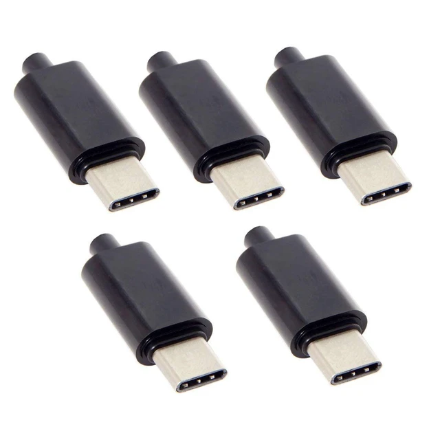 Alt view image 8 of 14 - SOEWIOU USB Type C USB-C Male OTG Host Type 5.1k Resistor Adapter with Black Housing Cover DIY 24pin