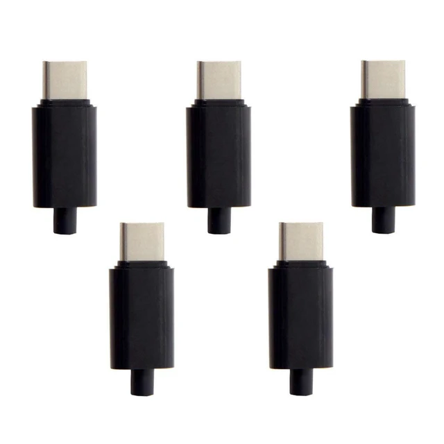 Alt view image 13 of 14 - SOEWIOU USB Type C USB-C Male OTG Host Type 5.1k Resistor Adapter with Black Housing Cover DIY 24pin