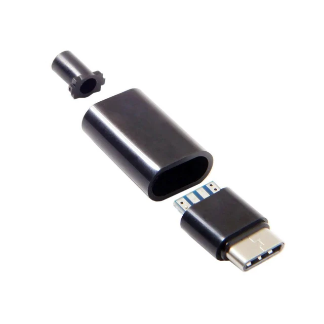 Alt view image 10 of 14 - SOEWIOU USB Type C USB-C Male OTG Host Type 5.1k Resistor Adapter with Black Housing Cover DIY 24pin