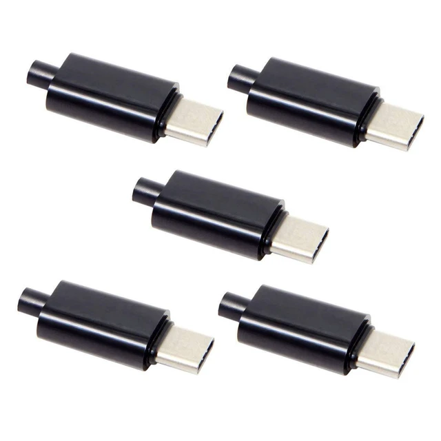 Alt view image 14 of 14 - SOEWIOU USB Type C USB-C Male OTG Host Type 5.1k Resistor Adapter with Black Housing Cover DIY 24pin