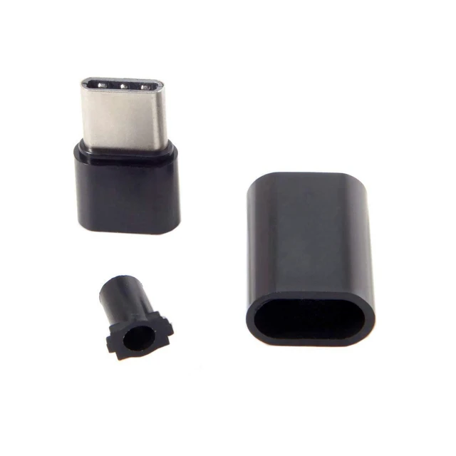 Alt view image 12 of 14 - SOEWIOU USB Type C USB-C Male OTG Host Type 5.1k Resistor Adapter with Black Housing Cover DIY 24pin